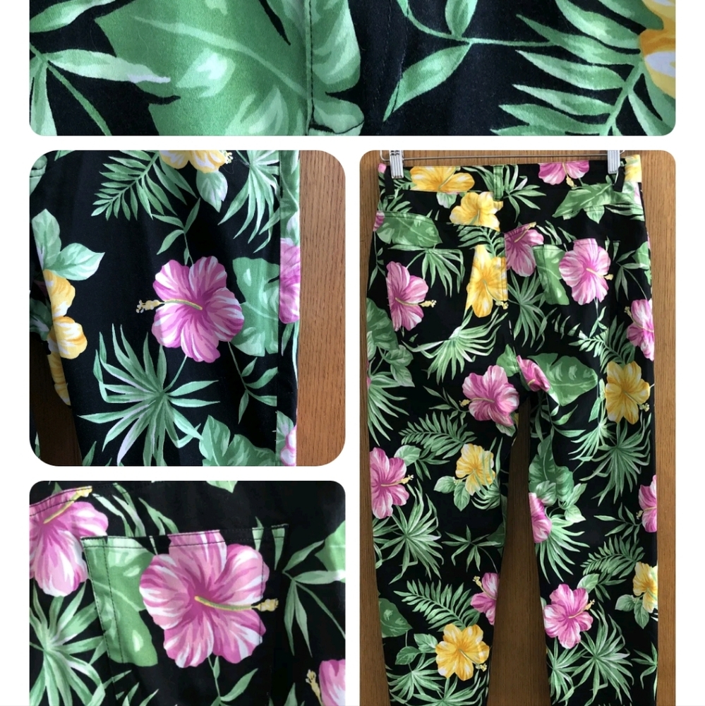 Ralph Lauren Hawaiian tropical cropped pants 18W